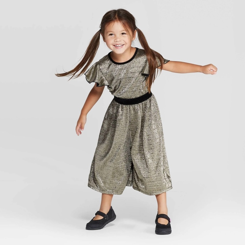 Art Class Toddler girl wide leg romper size 18 months